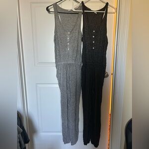 Old Navy Gray and Black Jumpsuit Set